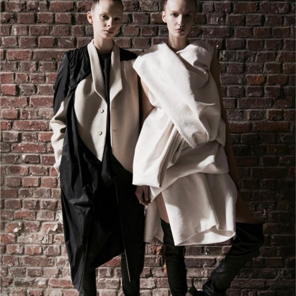 New Runway Rick Owens Fall 17 Tusk Coat sz 4/40 - Picture 5 of 14